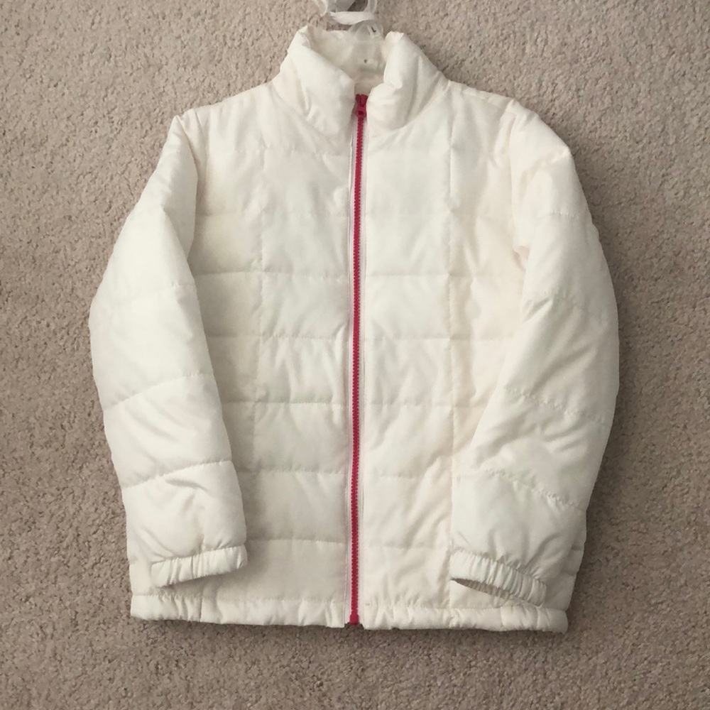 White Puffer Jacket for Girls